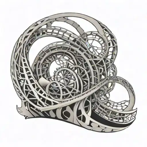 roller coaster abstract representation of infinite  tattoo design idea