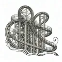 roller coaster abstract representation of infinite  tattoo design idea