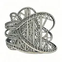 roller coaster abstract representation of infinite  tattoo design idea