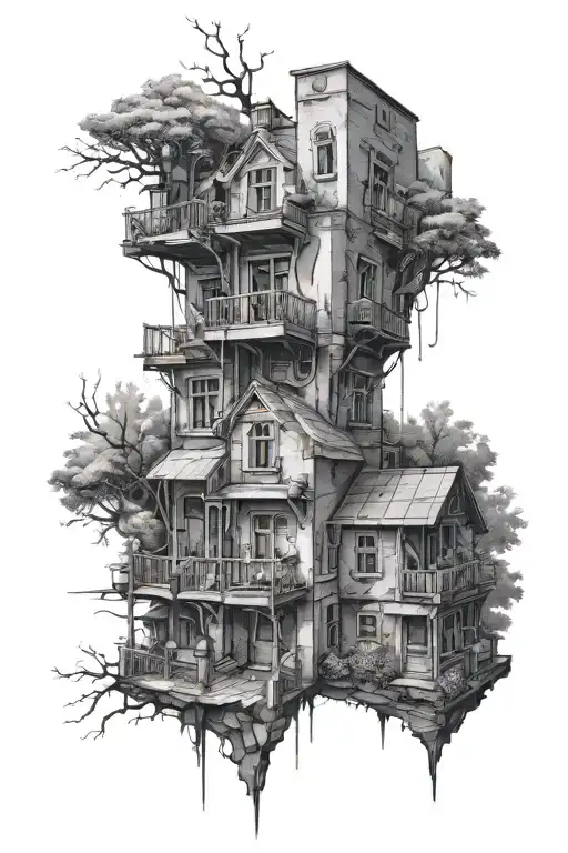 Without apartment windows tattoo design idea