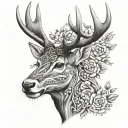 Scottish stag tattoo design idea