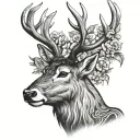 Scottish stag tattoo design idea
