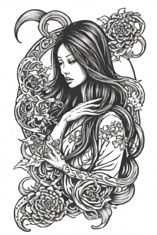 Sadako tattoo design idea