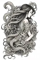 Sadako tattoo design idea