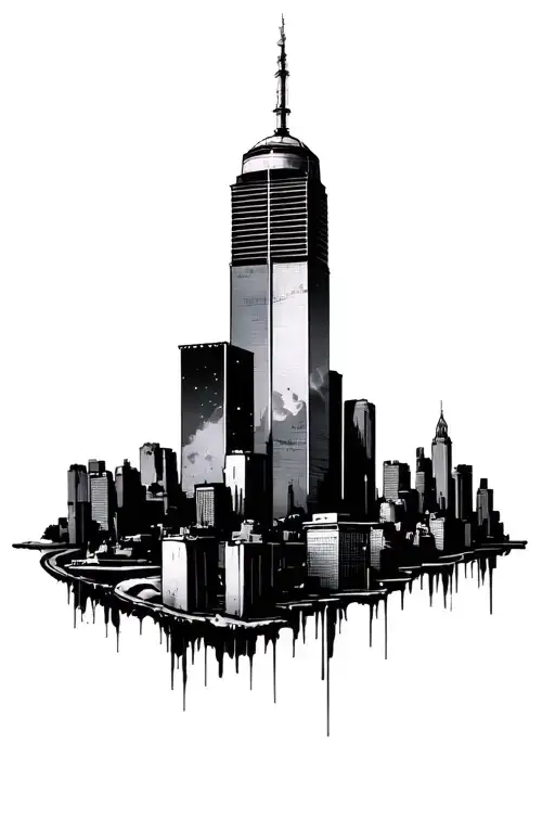 Twin Towers tattoo design idea