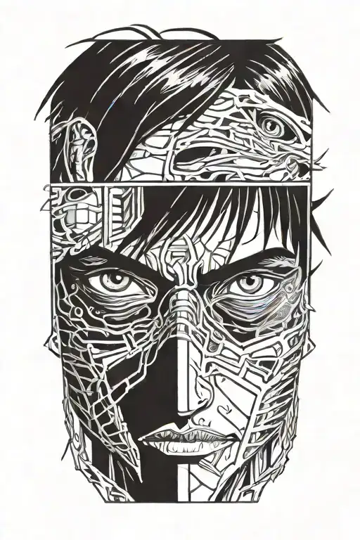 attack titan eren Yeager eyes tattoo design idea