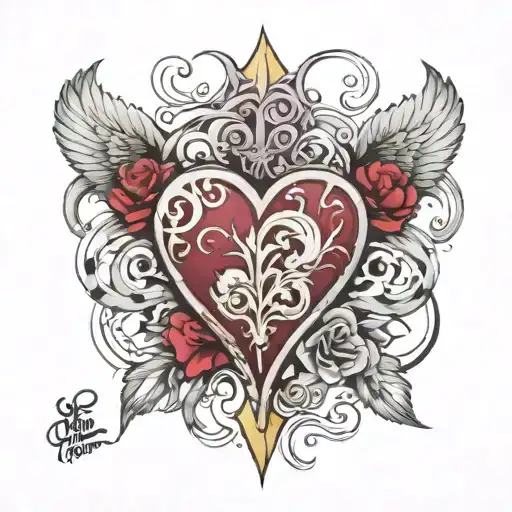 Michael Anderson hearts tattoo design idea