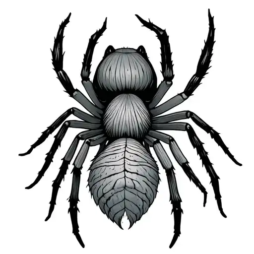 carnivorous plant eating spider tattoo design idea