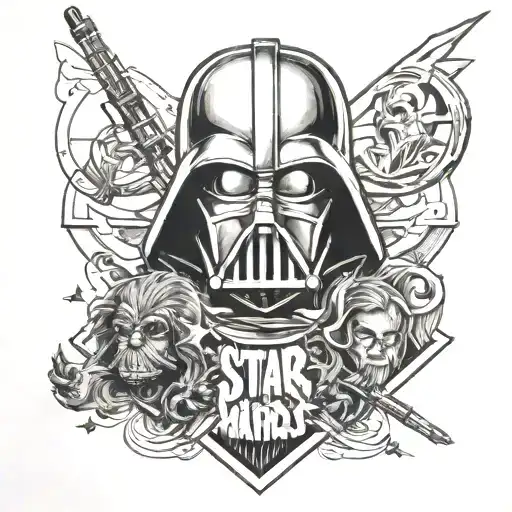 Star Wars, Marvel, Harry Potter tattoo design idea