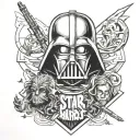 Star Wars, Marvel, Harry Potter tattoo design idea