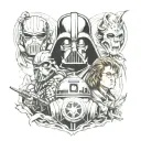 Star Wars, Marvel, Harry Potter tattoo design idea