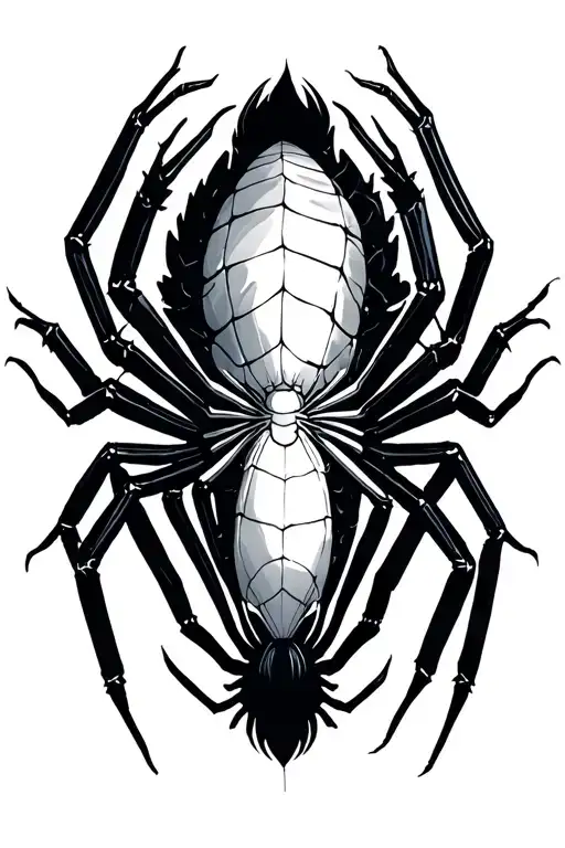 gothic spider tattoo design idea