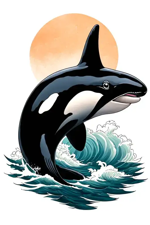 orca whale tattoo design idea