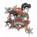 one direction tribute tattoo tattoo design idea
