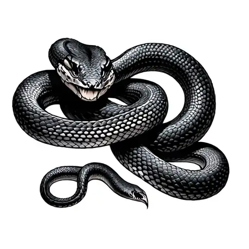 Twin Snake tattoo design idea