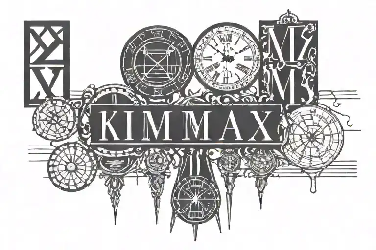 roman numerals representing important dates tattoo design idea