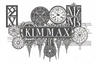 roman numerals representing important dates tattoo design idea