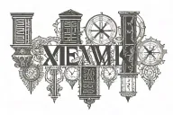roman numerals representing important dates tattoo design idea