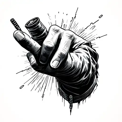 ELECTRICK SHOCK STICK, SCAM JOB, MYANMAR, WORKING HOURS 18 HOURS, AND PUNISH THE MAN HANDCUF tattoo design idea