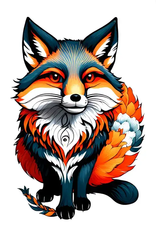 fox solder word family tattoo design idea