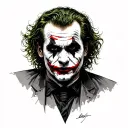 Heath Ledger Joker tattoo design idea