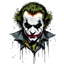 Heath Ledger Joker tattoo design idea