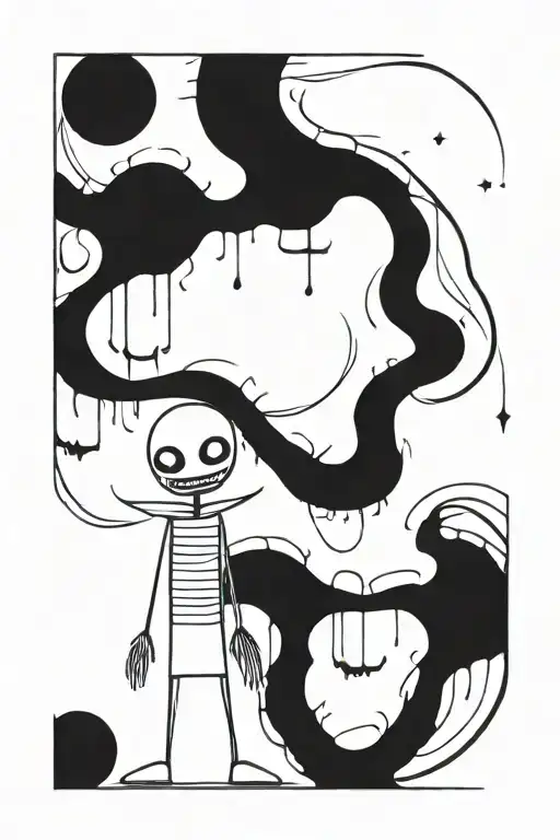 nightmare stays a night, mirage is what to be afraid of. it can waste you a lifetime tattoo design idea