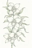 cattleya trianae orchid vine wrapping tattoo design idea