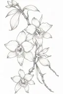 cattleya trianae orchid vine wrapping tattoo design idea