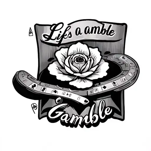 Lifes A Gamble tattoo design idea