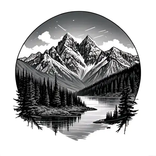 Grand Tetons tattoo design idea