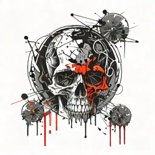Skull Mysterious tattoo design idea