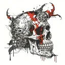 Skull Mysterious tattoo design idea