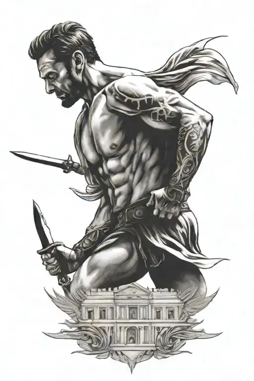 Man In The Arena tattoo design idea