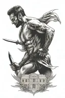 Man In The Arena tattoo design idea