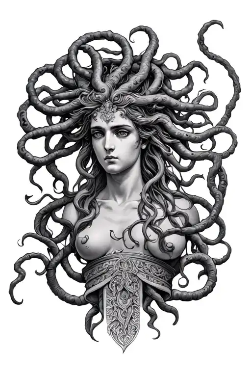 medusa greek mythology tattoo design idea