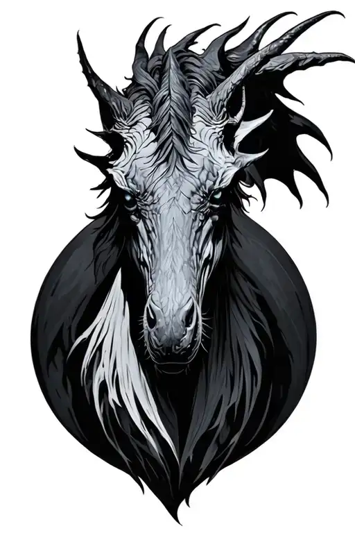thestral tattoo design idea