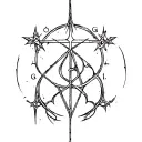 witchcraft symbols tattoo design idea