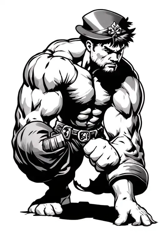 fighting Irish fist fighter street fighter tattoo design idea