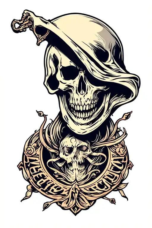 reaper death seal tattoo design idea