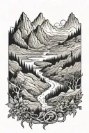 valley of death for you are with me tattoo design idea