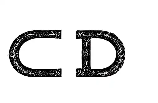 "CD" tattoo design idea
