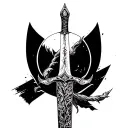 narsil sword tattoo design idea