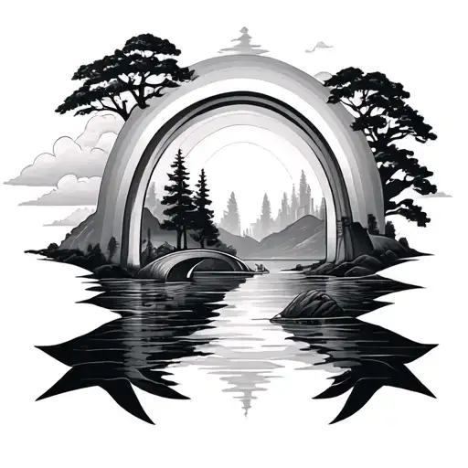 Rainbow Bridge tattoo design idea