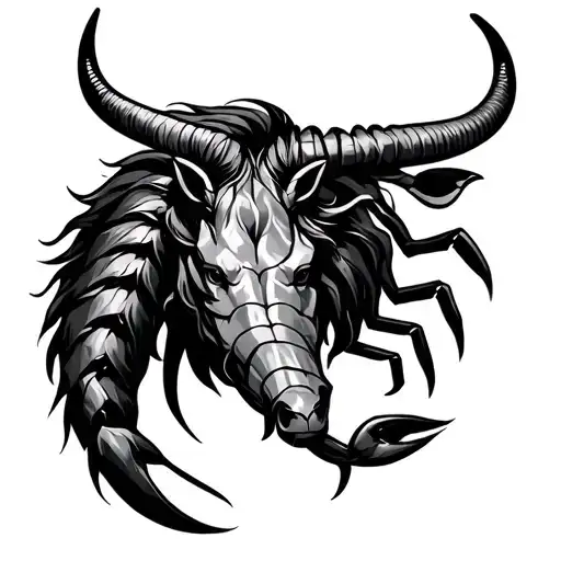 Capricorn symbol, Taurus zodiac symbol,  Leo zodiac symbol, scorpio zodiac symbol tattoo design idea