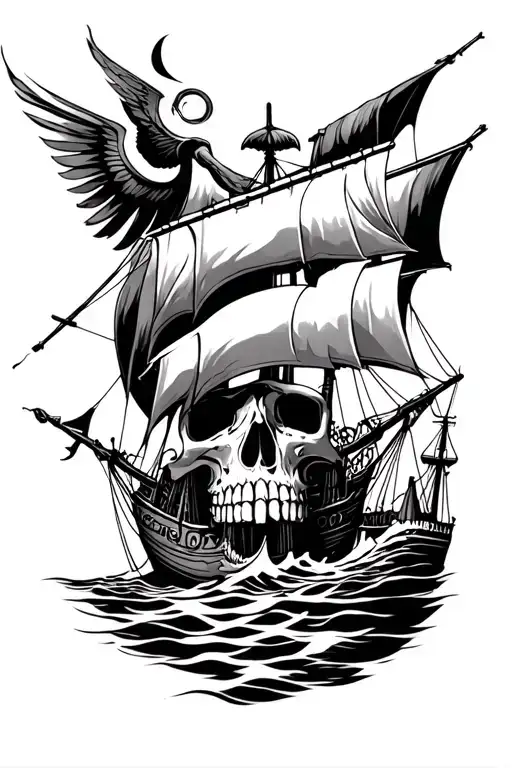 Heavy metal, Steam punk, seafaring tattoo design idea