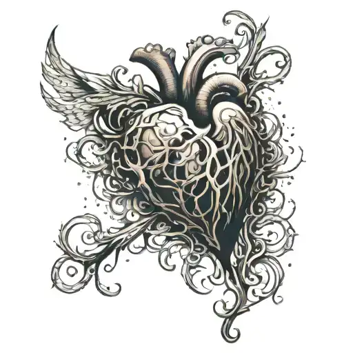 Healing heart tattoo design idea