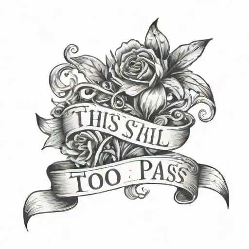 quote "This too shall pass." tattoo design idea