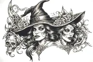Witch tattoo design idea