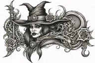 Witch tattoo design idea